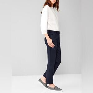 Lafayette 148 New York Murray Acclaimed Stretch Cropped Pant in Black Size Small